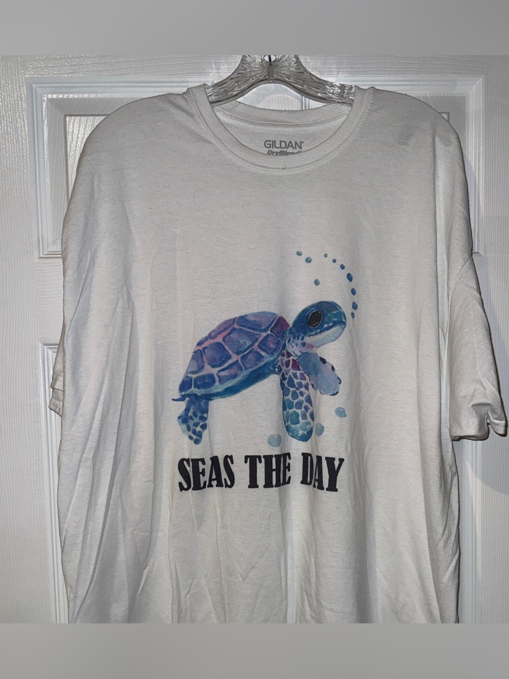 Gildan White DryBlend Crew Neck T-Shirt